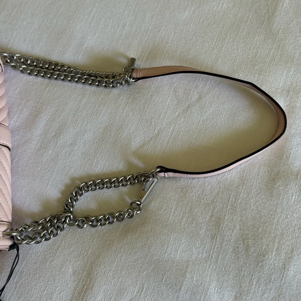 Rebecca Minkoff Chevron Love Crossbody Bag Vintage Pink